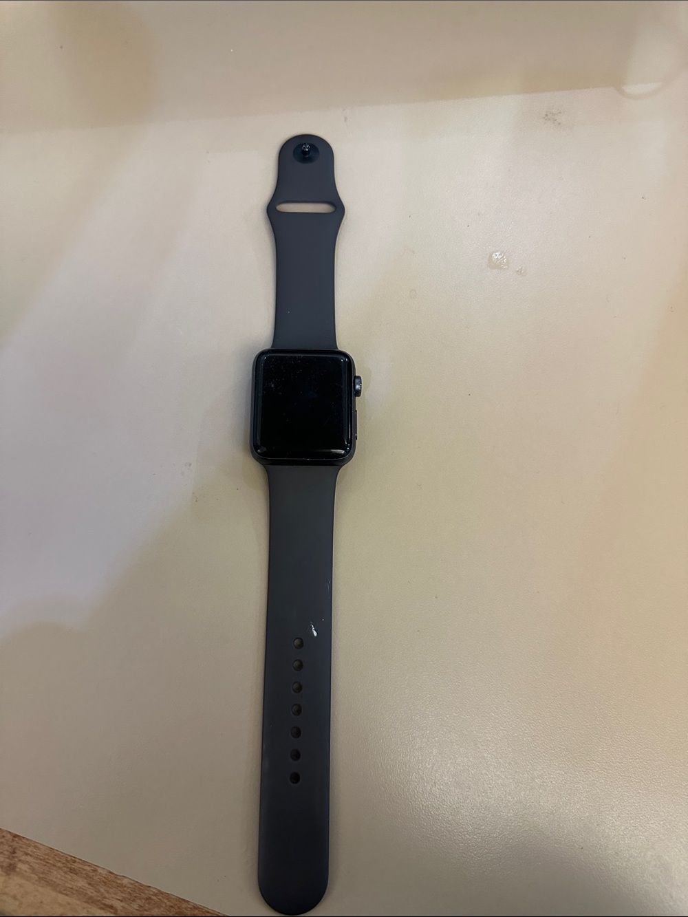 Apple Smartwatch with Black Silicone Band